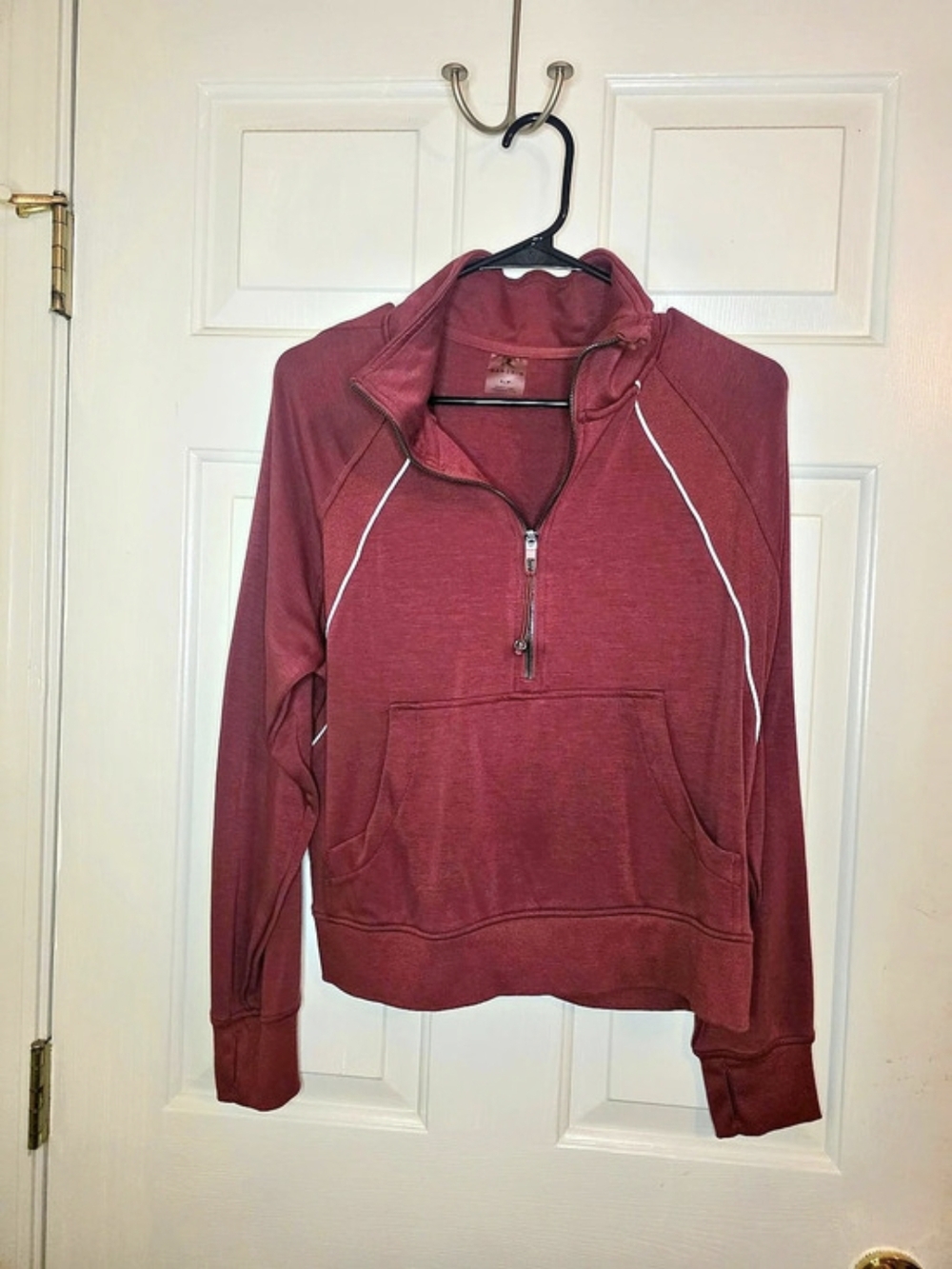 Danskin Half-Zip Hoodie in Red Size Small Like New